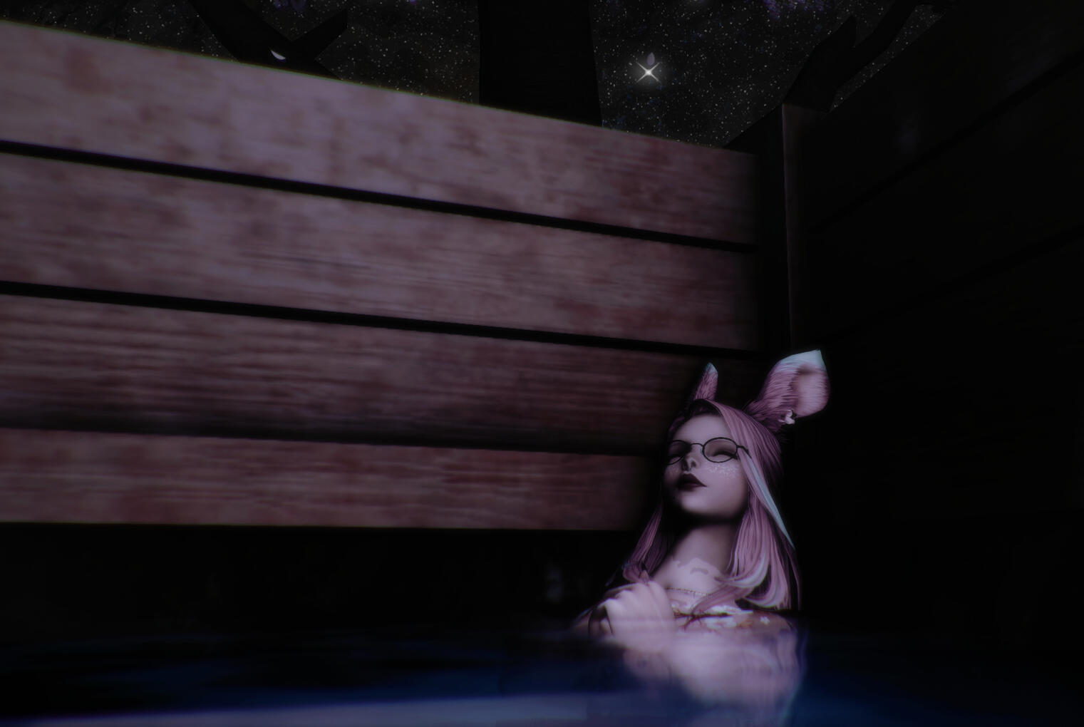 Gaze at the stars from our semi-private rotenburo