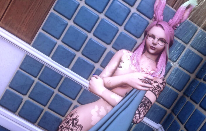 Shower off in the changing area before entering